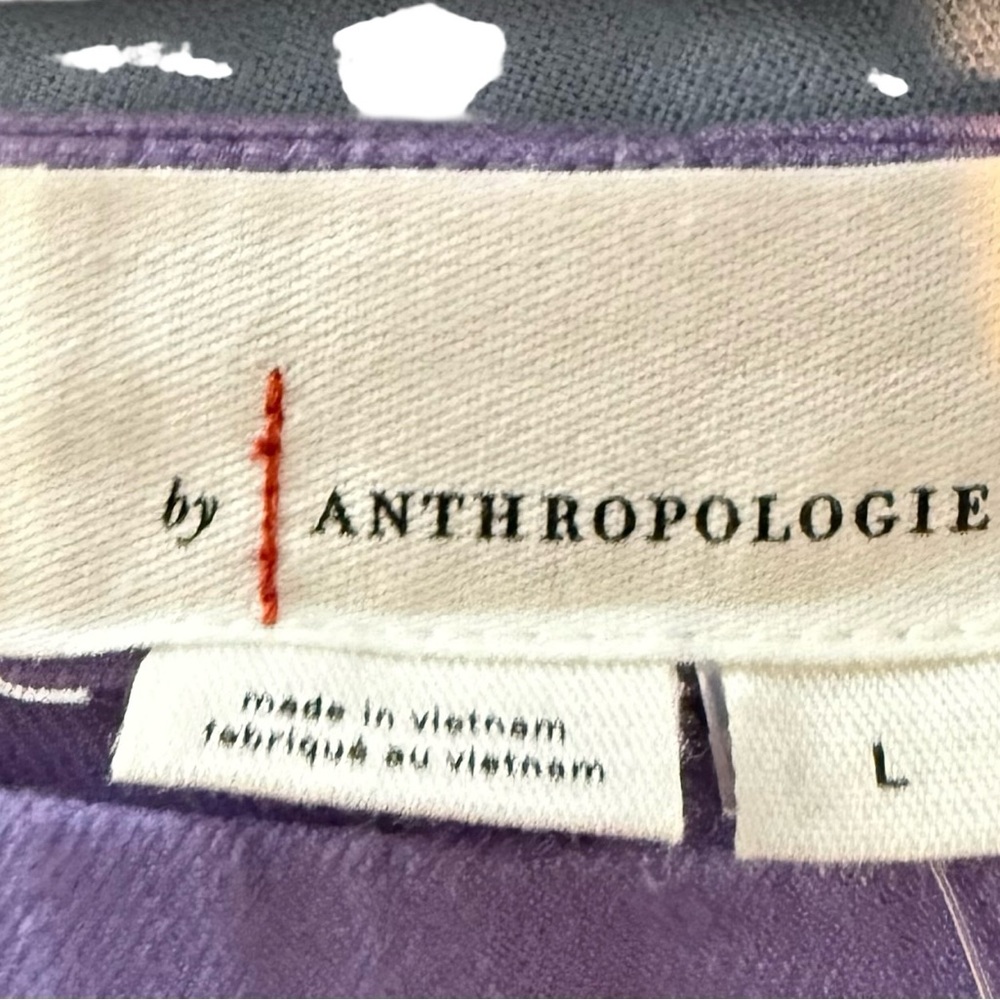 NWT! Anthropologie Lavender Ruched Side Slit Linen Midi Skirt - Picture 7 of 9